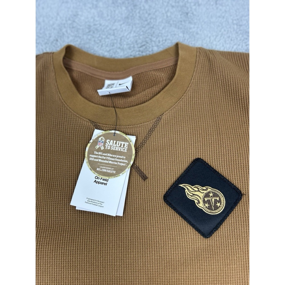 Nike NFL Salute to Service Mens Small Tennessee Titans Brown Long Sleeve Crew - Picture 2 of 10